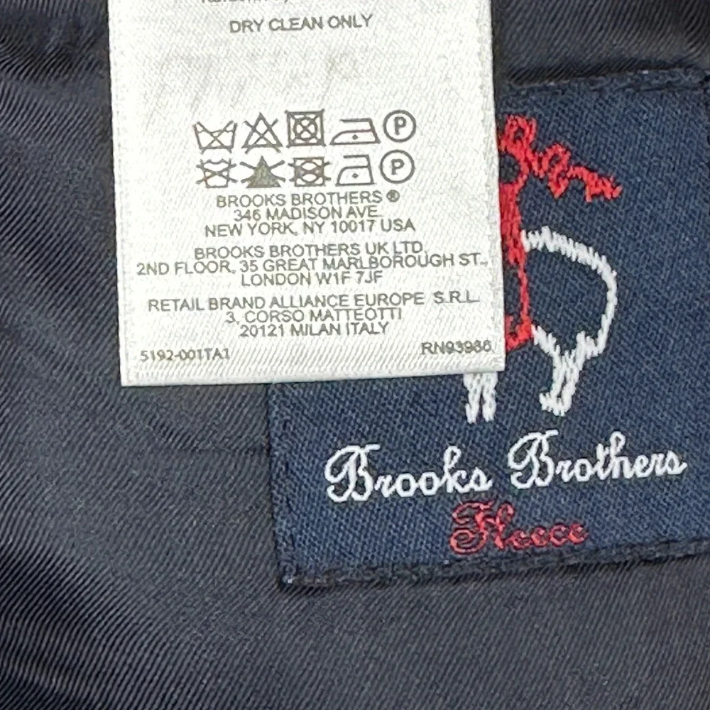 Brooks Brothers Boys Navy Blue Loro Piana Super‎ 120s Wool Blazer Jacket Size 16